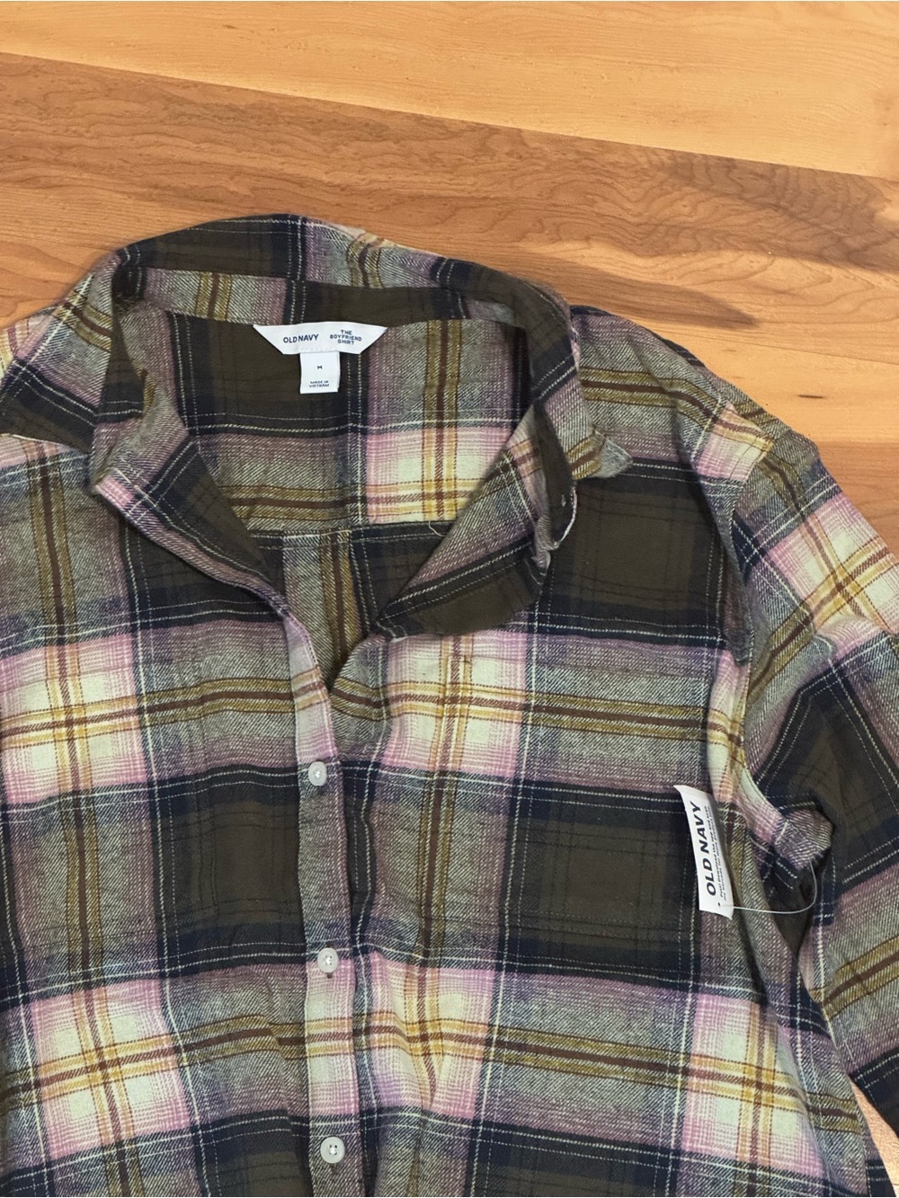 NWT Old Navy | Plaid Button-Up Boyfriend Flannel Shirt
